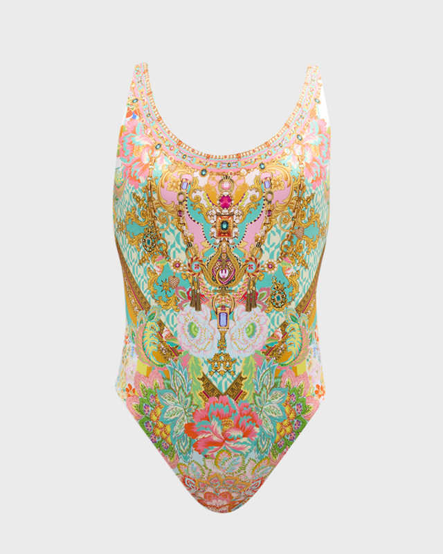 An Italian Welcome Reversible Scoop One-Piece Swimsuit